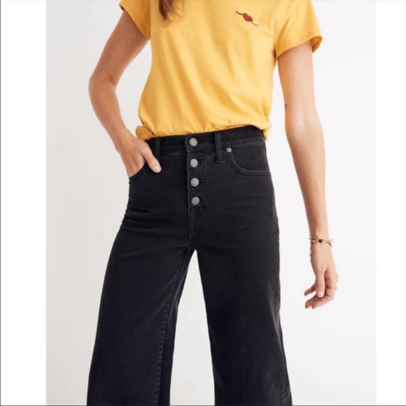 Madewell Denim - Madewell High Rise Wide Leg crop jeans Sz 31 NWT